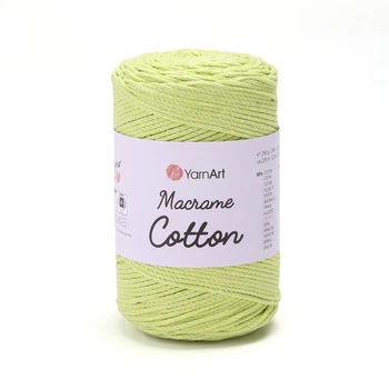 Шнур плетений YarnArt macrame cotton 2мм фісташковий №755
