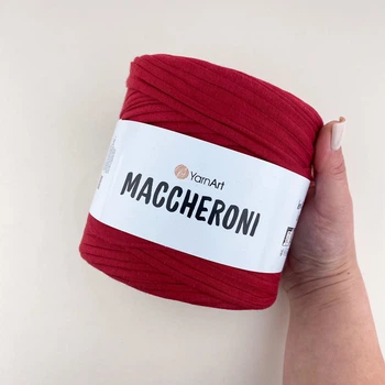 Пряжа трикотажна YARNART Maccheroni плоска для макраме Вишня
