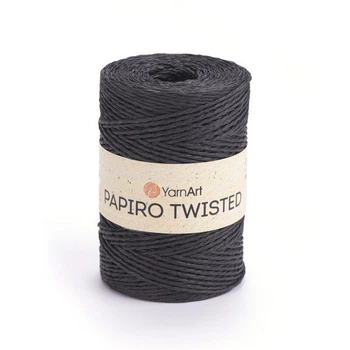 Рафія кручена YarnArt Twisted Papiro 100г 170м чорна №1309