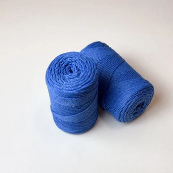 Шнур плетений YarnArt macrame cotton 2мм небесний (№786)