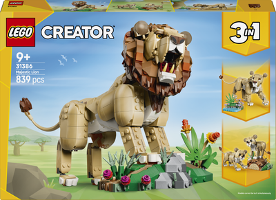 Конструктор LEGO Creator Дикі тварини: Величний лев 839 деталей (31386)