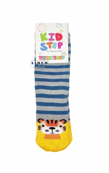 Серые махровые зимние детские носки с тигренком Master Step KidStep 052 18 (обувь 27-29)