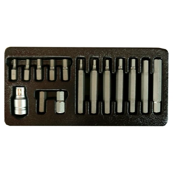 Набір біт 3/8" Hex H4-12 з тримачем 1/2" (30. 75 мм) 15 предметів KingRoy 31558