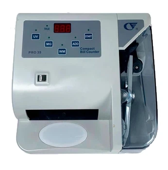 Ручной портативный счетчик банкнот PRO 35 с детектором UV/MG, скорость 900 купюр/мин, С проверкой подлинности купюр