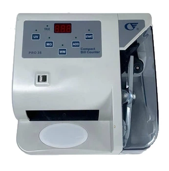 Счетная машинка PRO 35 с портативным детектором UV/MG для проверки купюр и подсчета банкнот Скоростной счётчик денег с функцией детекции подделок