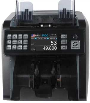 Профессиональный Счетчик банкнот BCASH MVC750 DUAL CIS, с двойной CIS детекцией, с автоматическим стартом подсчёта, с сортировкой номинала, Мультивалютный
