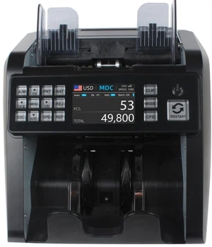 Счётная машинка BCASH MVC750 DUAL CIS Черная сортировщик банкнот с детекцией и проверкой подлинности валют, профессиональная