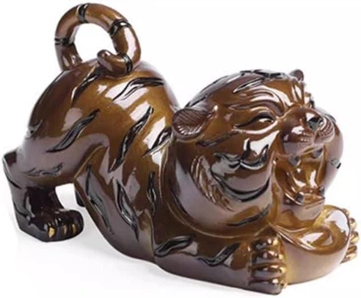 Чайный талисман Тигр со слитком Tea Pet, меняющий цвет