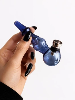 Стеклянная трубка для курения Oil Top Mix Blue