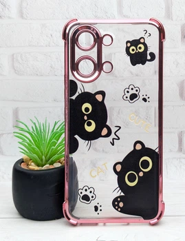 Чехол Shock Case Print для Poco X8 Pro Max бампер силиконовый прозрачный с рисунком Котики