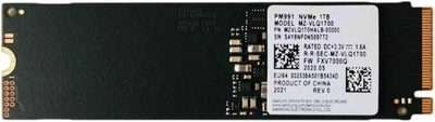 SSD диск Samsung PM991 1TB M.2 2280 PCIe 3.0 x4 NVMe 3D NAND TLC (MZ-VLQ1T00) (б/в)