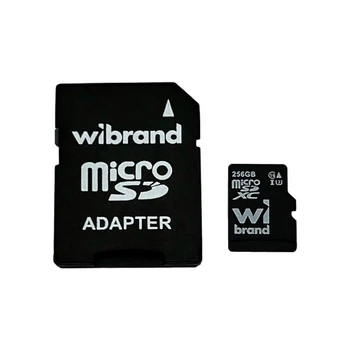 Карта памяти Wibrand 256GB microSD class 10 UHS-I U3 (WICDHU3/256GB-A) (345570)