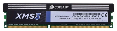 Оперативная память Corsair CMX4GX3M1A1600C11 XMS3 4GB DDR3 1600 Mhz CL11 Б/У
