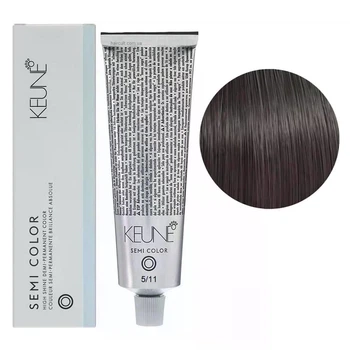 Фарба тонуюча безаміачна для волосся Keune Semi Color 5.11 Light Intense Ash Brown 60 мл