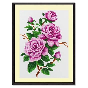 Набір для вишивки хрестиком "Рожеві троянди", N1828, 18*25см, Charivnytsya