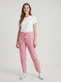 Женские джинсы MOM FIT Esmara розовые р. 44 УКР (38 EU) 100% хлопок высокая посадка