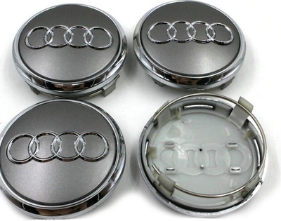 Колпачки на диски Audi 4B0601170A 69 мм 56 мм ,серые заглушки ауди