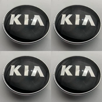 Колпачки KIA черные 68 мм 62 мм заглушки в диски киа