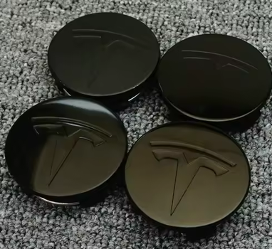 Колпачки на литые диски Tesla 6005879-00-A 57 мм 50 мм черные глянцевые заглушки в диск тесла