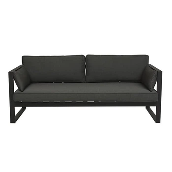 Диван металлический в стиле Лофт Loftaro Sofa Dim Steel 100 голубой 180 × 76 × 80 см