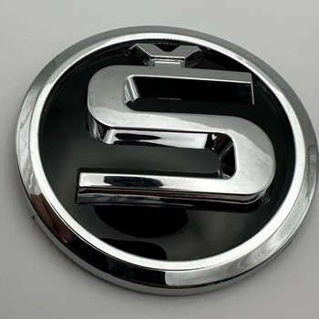 Эмблема Skoda 90 мм 89 мм значок Octavia Tour, A5,Fabia,Rapid, Superb 5J0853621AAUL хром черный (шкода)