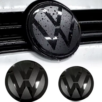 Комплект накладок на штатні емблеми VW під дистроник (радар) комплект 2 шт. передзад решітку багажник Tiguan 2017 2020 тигауан