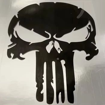 Наклейка Punisher каратель череп пунишер черная skull 10 см