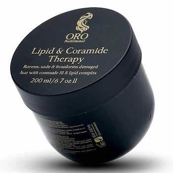 Ліпідна маска для глибокого відновлення волосся ORO Professional Lipid & Ceramide Therapy 200 мл — кератин, кераміди, інтенсивне живлення