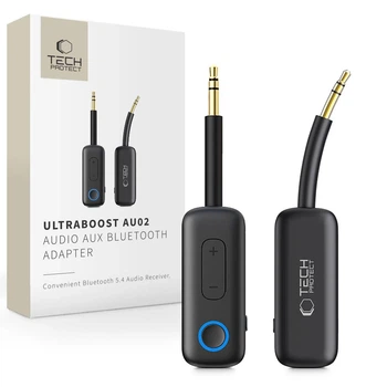 Аудиоадаптер Tech-Protect Ultraboost AU02 AUX Bluetooth 5.4 Black (5906302339815)