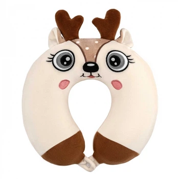 Подушка для шеи Ardesto Travel Reindeer 30х30см полиуретановая пена белый (ART3031NEP)