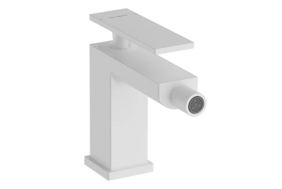 Змішувач hansgrohe Tecturis E для біде, білий матовий 73200700 із зливним гарнітуром