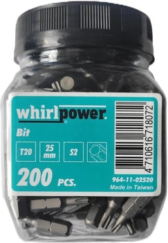 Біта Whirlpower Torx 1/4 T x 20 x 25 мм, 200 шт. (4710616718072)