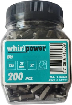 Біта Whirlpower Torx 1/4 T x 25 x 25 мм, 200 шт. (4710616718089)