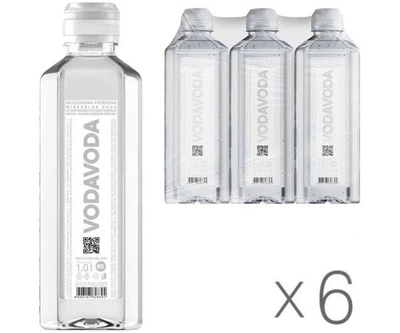 Упаковка природной минеральной негазированной воды VODAVODA Sport, 6 шт. х 1 л, ПЭТ