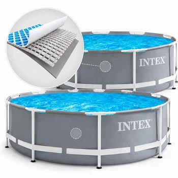 Каркасный бассейн Intex 26712 366x76 см, 6503 л, с фильтр-насосом круглый семейный бассейн для дома, дачи и отдыха