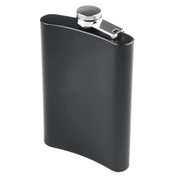 Фляга для напитков 12 oz (336мл) нержавеющая сталь, черное покрытие