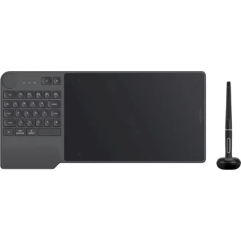 Графический планшет Huion Inspiroy Keydial KD200 + перчатка, Dark Grey
