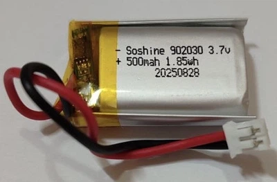 Аккумулятор Soshine 902030 500mAh 3.7V Li-pol призматический с коннектором