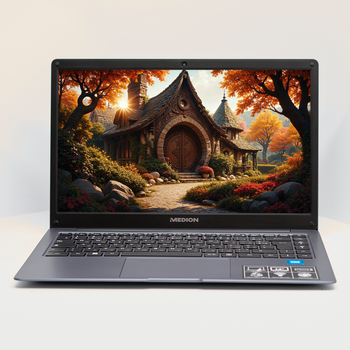Ноутбук 14" Medion (Lenovo Group) Akoya E14223 | 10-е покоління Intel Celeron N4120 | RAM DDR4 8 ГБ | eMMC 128 ГБ | Intel UHD Graphics 600 | АКБ до 9 годин | Wi-Fi 5.0 | Bluetooth 5.1 | Win11 (5107) - Уценка