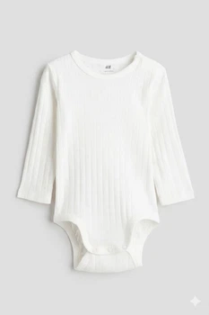 Боді ажурний для дівчинки H&M 1110252-001 074 см (6-9 months) білий