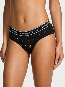 Трусики сліпи жіночі бавовняні Victoria's Secret 27175934 XL Чорні (28599478195)