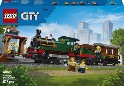 Конструктор LEGO City Старовинний паровоз 575 деталей (60511)