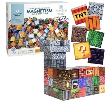 Klocki Magnetyczne Konstrukcyjne Woopie Sześciany 3D Zestaw Edukacyjny 63 elementy (45914) (5906280655914)