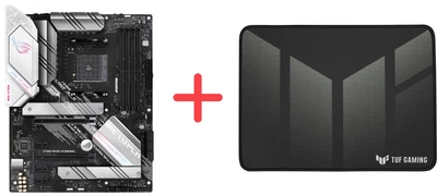 Материнська плата Asus ROG Strix B550-A Gaming (sAM4, AMD B550, PCI-Ex16)+ Ігрова поверхня Asus TUF Gaming P1 Speed у подарунок!