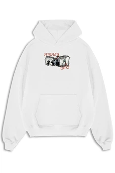 Худі оверсайз унісекс Money Talks White 2XL