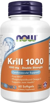 Дієтична добавка NOW Foods Neptune Krill Oil (Олія криля), 1000 мг, 60 м'яких капсул (733739016270)