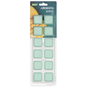 Форма для льда Ardesto Fresh, 26х9.5х3.5см, силікон, пластик, зелений (AR3595G)