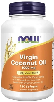Дієтична добавка NOW Foods – Кокосова олія (Virgin Coconut Oil), 1000 мг, 120 м'яких капсул (733739017185)