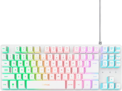 Klawiatura przewodowa Trust GXT 833 Thado TKL USB White (8713439258943)