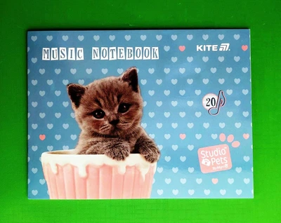 Зошит для нот Kite Studio Pets SP24-405, А5, 20 аркушів